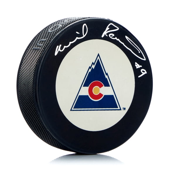 Wilf Paiement Rondelle de Hockey Colorado Rockies Autographié