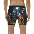 thumbnail image 4 of Cauagu Purple Glowing Mushroom Print Men's Boxer Briefs, Funny & Cute Underwear Elastic Waistband Briefs Ideal Gift for Men,1-Pack, 4 of 7