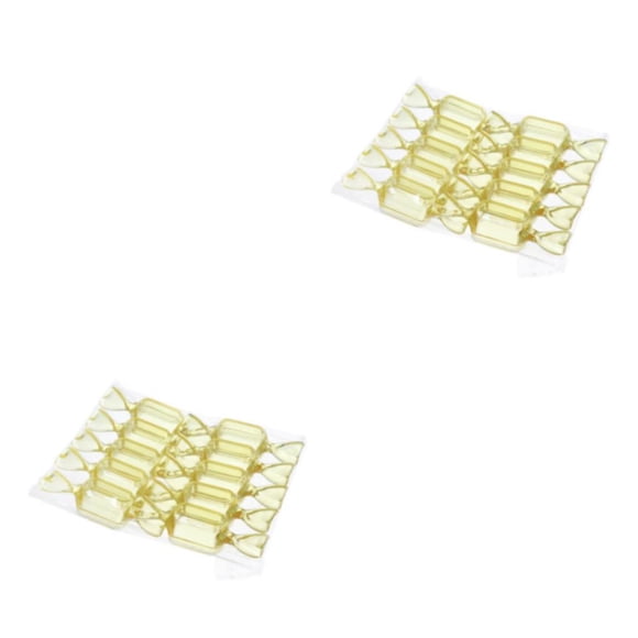 Toystoory Caja de dulces PS de 10 piezas, portátil, adorable, suave, con forma de lazo, reemplazo inodoro, caja de azúcar para boda, Amarillo transparente 2Conjunto