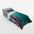 thumbnail image 2 of Ambesonne Floral Bedding Set 3 Pcs, Sunny Sky Exotic Summer, Twin, Teal Hot Pink, 2 of 2