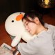 thumbnail image 4 of Almohada de pato de princesa gigante para niños, cojín suave para dormir, cabeza de sueño, abrazo de pato blanco, regalo de cumpleaños, 60-100cm, 4 of 5