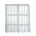 thumbnail image 2 of Joipy Short White Voile Curtains Solid Sheer Lace Window Drapes for Bedroom Bathroom Room Kitchen Light Filtering Decorative Rod Pocket Panels (1Panel 24"x29"), 2 of 8