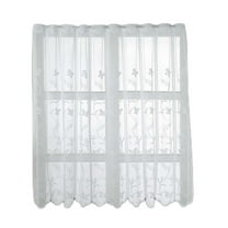 HAXMNOU White Short Sheer Curtains White Sheer Curtains Kitchen Curtains Bathroom Curtains Light Filtering Window Drapes and Airy Voile Panels for Café Living Room and Small Windows23.62x29.13 Inch