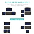 thumbnail image 3 of Best Choice Products 4-Piece Outdoor Wicker Patio Conversation Furniture Set w/ Table, Cushions - Brown/Navy, 3 of 8