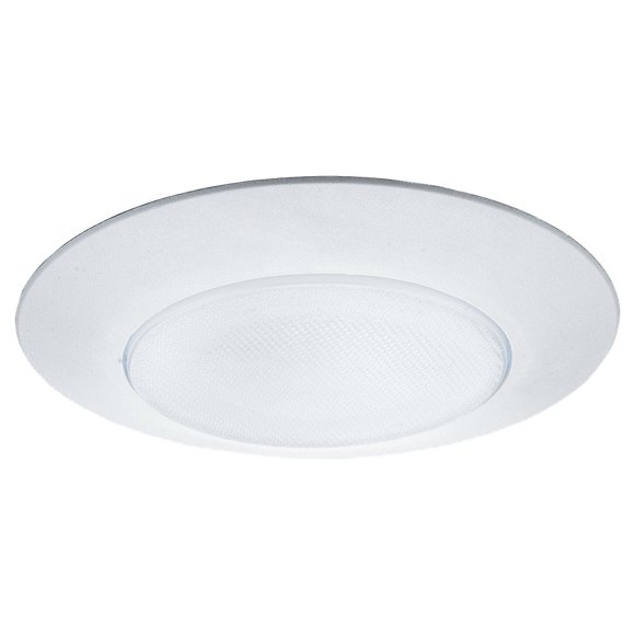 Sea Gull Lighting 1133AT-15 6" Flat Glass Shower Trim Recessed Fixture, White Finish