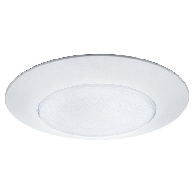 Sea Gull Lighting 1133AT-15 6" Flat Glass Shower Trim Recessed Fixture, White Finish