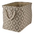 thumbnail image 1 of Design Imports CAMZ12545 Lattice Paw Rectangle Polyester Pet Bin, Stone - Small, 1 of 1