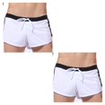 thumbnail image 1 of sweethay Pantalones cortos de playa con cordón elástico en la cintura ropa interior agradable a la piel pantalones cortos casuales ligeros 2Conjunto, 1 of 6