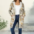 thumbnail image 2 of Floral Print Cardigan for Womens Polar Soft Fleece Velvet Kimono Cover Ups Lounge Warm Long Sleeve Jackets Spring Outfits 2025 Pullover Fall Winter Clothes, 2 of 7