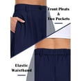 thumbnail image 3 of Women's Casual Wide Leg Dress-Pants, High Elastic Waisted in The Back Business Flowy Trousers with Pockets, 3 of 10