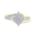 thumbnail image 4 of AFFY White Natural Diamond Cluster Ring in 14k Yellow Gold Over Sterling Silver, 4 of 7