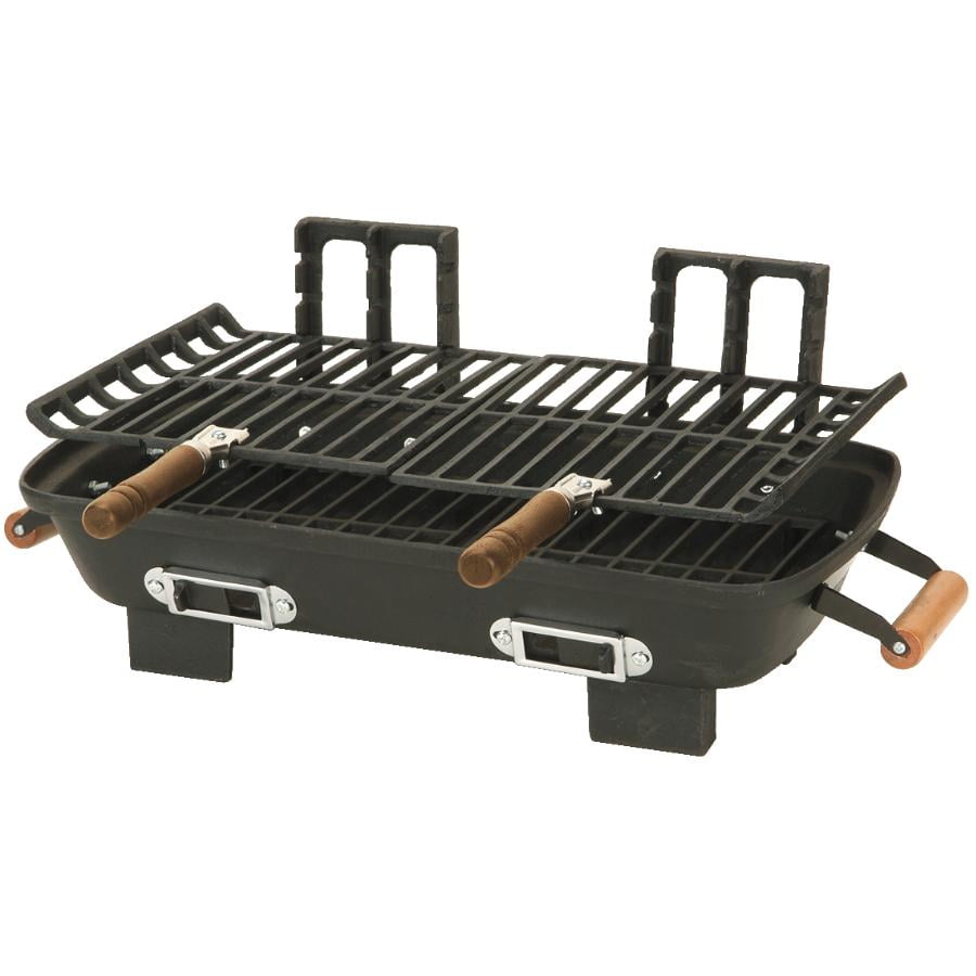 Kay Home 30052 10 X 18 Cast Iron Charcoal Hibachi Grill Black