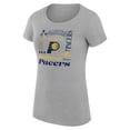 thumbnail image 2 of Women's G-III 4Her by Carl Banks Heather Gray Indiana Pacers Super-Slim Fit Lightweight Team Name Collage Graphic, 2 of 3