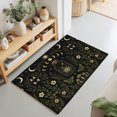 thumbnail image 3 of Whimsical Moon Washable Small Entryway Area Rugs 2'x3', Mysterious Dark Green Cosmic Crystal Moths Floral Washable Throw Rug Non-Slip Sturdy Edge Binding Carpet for Front Door Floor Room Entry, 3 of 9