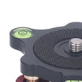 thumbnail image 4 of Tripod Head Leveling Base Camera Leveler Aluminum Alloy 3/8 Inch Thread Precise 3 Bubble Level Triple Wheel Leveler for Macro Panoramic Photography, 4 of 7