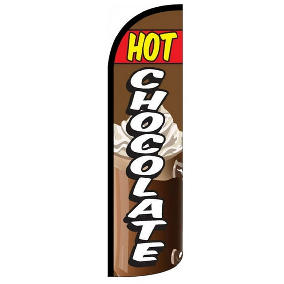 HOT CHOCOLATE Windless Flag (Hardware Not Included) |Advertisement /Business Flags | Feather Flag |