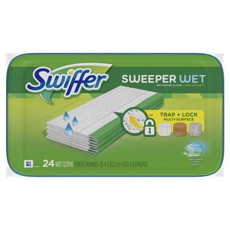 Swiffer Sweeper Wet Mopping Cloths, Open-Window Fresh, 24