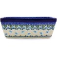 thumbnail image 3 of Polish Pottery Rectangular Baker 8-inch made by Ceramika Artystyczna (Forget Me Not Theme), 3 of 7
