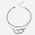 thumbnail image 3 of K-KED Women's Fashion Delicate Jewelry Gold or Silver Freedom Handcuffs Anklet Bracelet-Gold, 3 of 4