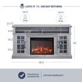 thumbnail image 5 of BELLEZE  58" TV Stand with 23" Electric Fireplace, Fireplace TV Console for TVs up to 65", Home Entertainment Center with Storage Cabinet and Adjustable Shelves - Astorga (Light Gray), 5 of 7