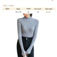 thumbnail image 2 of Chemises Décontractées à Manches Longues pour Femmes Ajustées Basiques Légères T-Shirts Unis, 2 of 5