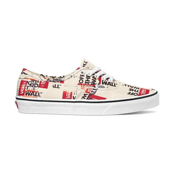 Vans Authentic Skate Shoes Packing Tape Blanc De Blanc Red VN0A2Z5IWN4, US Men 9 / Women 10.5