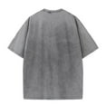 thumbnail image 3 of Xunlbb Print Round Neck Mens, Men's Casual Round Neck Solid Color Sports Washed Cotton Retro Distressed T-shirt on Clearance S-5XL, 3 of 7