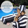 thumbnail image 3 of Cotton Cabana Stripe Standard Size Chaise Lounge Chair Cover, 3 of 8
