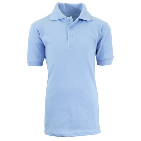 Yellow School Uniform - Boys Short Sleeve School Uniform Pique Polo Shirts - Sizes 4-20