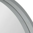thumbnail image 3 of Kate and Laurel Travis Round Wood Wall Mirror, 25.6" Diameter, Gray, Modern Wall Décor Accent, 3 of 7