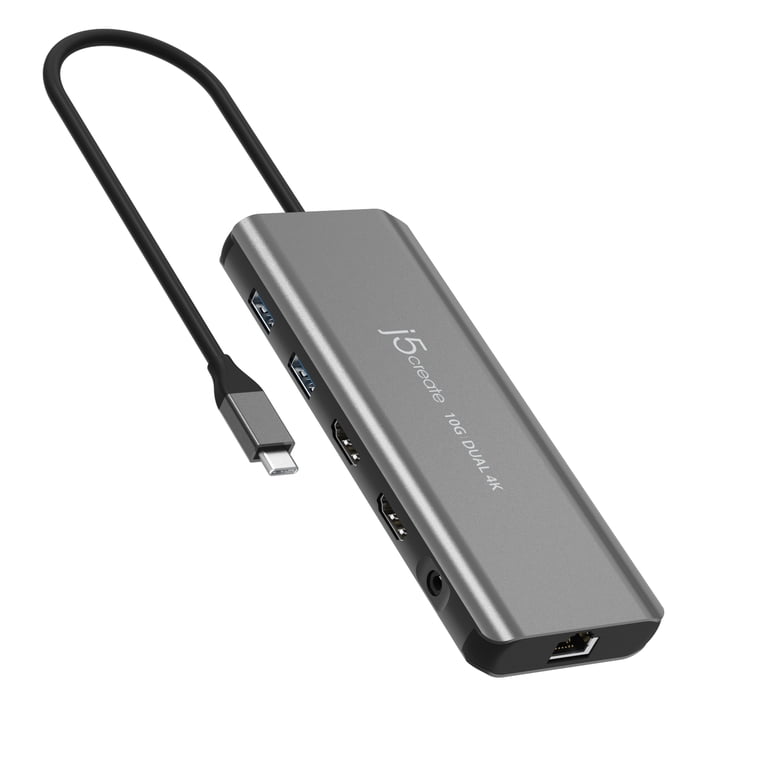 j5create USB-C Dual 4K HDMI Mini Dock, 100W photo 1