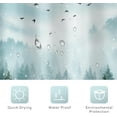 thumbnail image 6 of Green Mountain Shower Curtain 66Wx72H Inch Nature Scenery Foggy Pine Tree Scenic Woodland Greenery Landscape Mens Bathroom Decor Fabric Polyester Waterproof 12 Pack Hooks, 6 of 7