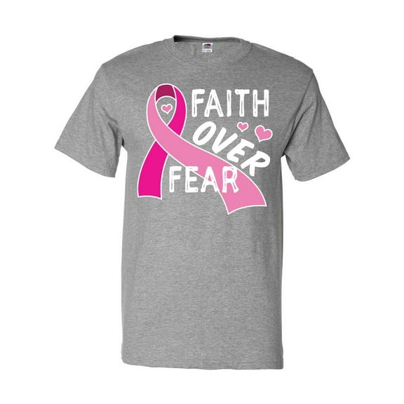Inktastic Breast Cancer Awareness Faith over Fear T-Shirt