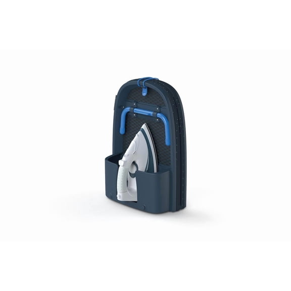 Joseph Joseph Pocket Plus Folding Space-Saving, Compact Table-top Ironing Board, Black / Blue