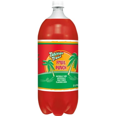 Tahitian Treat Caffeine Free Fruit Punch Soda Pop, 2 L, Bottle