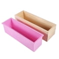thumbnail image 4 of Abbracc Rectangle Silicone Soap Candle Loaf Mold Toast Making Baking Mould B Pink, 4 of 9