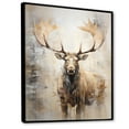 thumbnail image 2 of Designart "Majestic Portrait Of A Beige Moose" Moose Floater Framed Wall Art Prints, 2 of 5