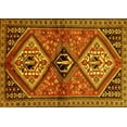 thumbnail image 1 of Ahgly Company Machine Washable Indoor Rectangle Persian Yellow Traditional Area Rugs, 2' x 5', 1 of 4