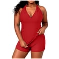 thumbnail image 1 of Swim Top for Women Plus Size with Built-In Bralette, Adjustable Strappy Halter and High-Waisted Swim Bottoms, Two-Piece Swimsuit Set for Beach and Pool, 1 of 8