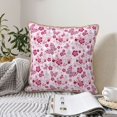 thumbnail image 6 of Fotbe Flower Butterfly Pattern Velvet Decorative Throw Pillow Covers with Elegant Piping, Soft Plush Cushion Cover for Sofa, Bed, Car, Office-16"x16", 6 of 8