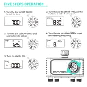 RainPoint 4-zone water timer irrigation controller, garden courtyard lawn multi-scene zone sprinkler IP65 waterproof rainy day delay/auto/manual mode (brass inlet-ITV405)