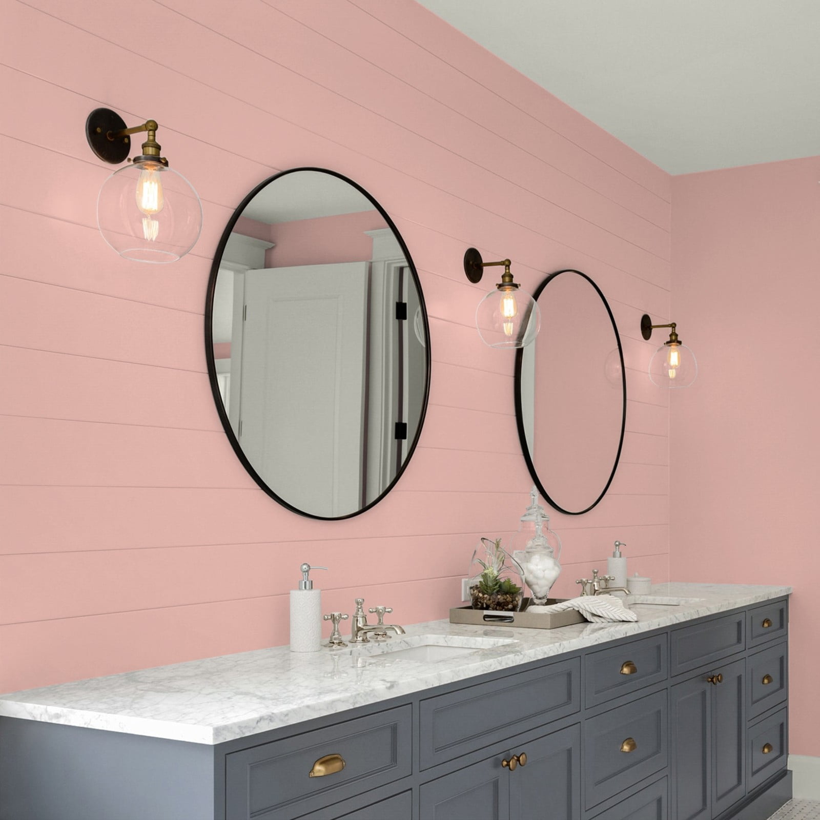 Glidden Glidden Kitchen Bath and Laundry Mesa Pink / Orange, Eggshell Interior Paint with Primer, 1 Gallon