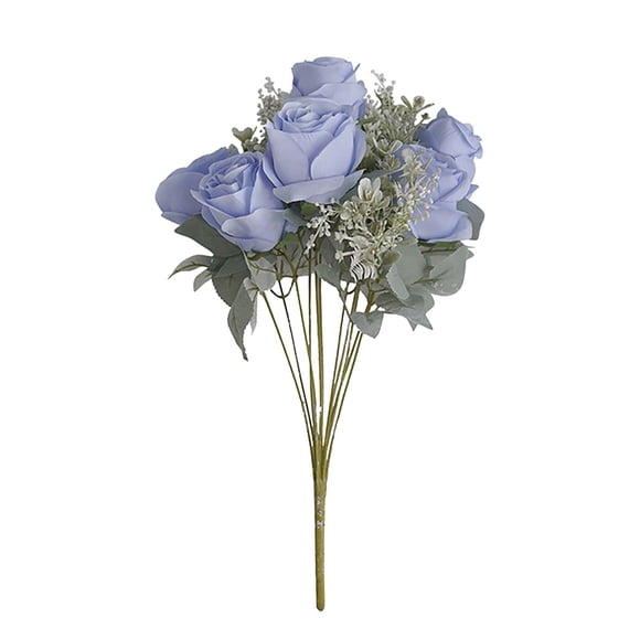 Wamans 11 Heads Artificial Flowers Roses Simulated Red Rose Artificial Flower Wedding Guide Layout Simulation 11 Spring Rose Bouquets Clearance