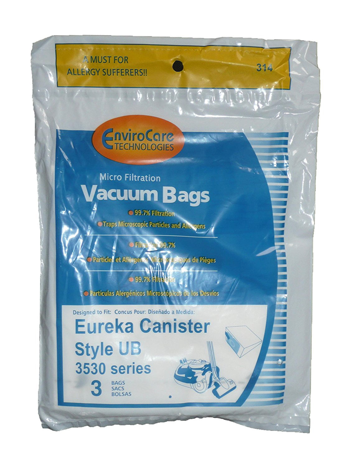15 Eureka UB Ultra Boss Alergy canister Vacuum Bag 3530 