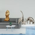 thumbnail image 2 of Figura de león, estatua de , adorno de resina y cerámica, escultura única hecha a mano, ideal para la oficina o la decoración del hogar., 2 of 8