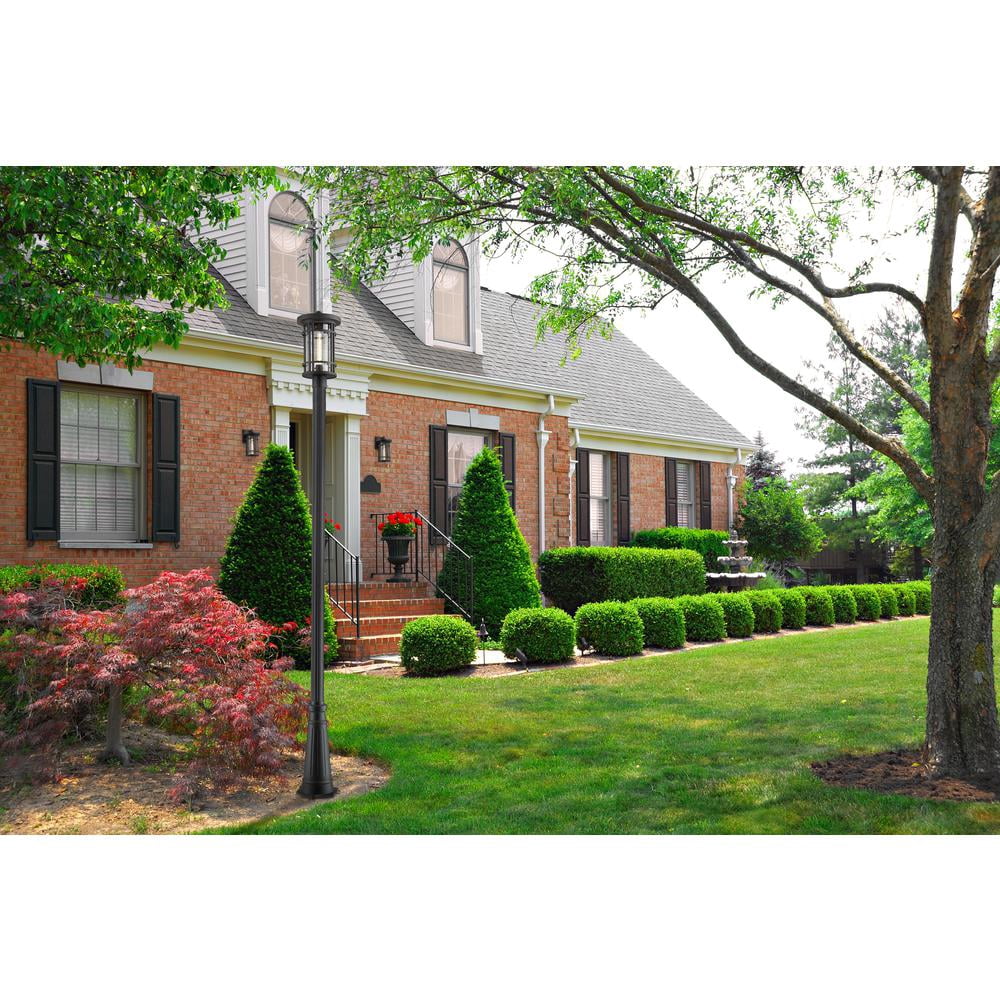 1 Light Outdoor Post Mount Lantern In Craftsman Style 12.5 Inches Wide By 111.5 Inches High Z-Lite 570Phb-519P-Bk