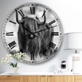 thumbnail image 2 of DesignArt Longhaired Scottish Bull Large Wall Clock, 2 of 2