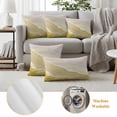 thumbnail image 6 of Yellow Coastal Wave Outdoor Waterproof Pillow Covers, Summer Modern Ocean Beach Decorative Square Throw Pillowcase Sofa Cushion Sham for Patio/Couch/Chair, 26"x26" 2 Pack, 6 of 8