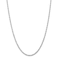 thumbnail image 1 of 10k White Gold 3mm Quadruple Rope Chain Necklace Pendant Charm, 1 of 9