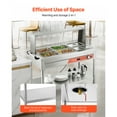 thumbnail image 6 of KFFKFF 6-Container Commercial Grade Food Heating Unit, 6 x 1/2 Containers Electric Warming Station, 1500W Professional Grade Catering Food Heater with Protective Under-shelf Wheels, 6 of 9